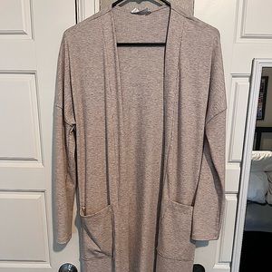 Carly Jean Los Angeles Favorite Ribbed Cardigan - Oatmeal - Size XS